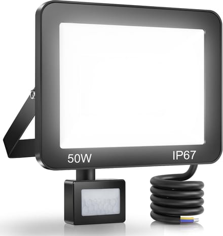 Krachtige Led Buitenlamp met Bewegingsmelder 5000 Lumen Koudwit IP67