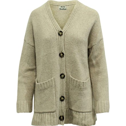Acne Studios gebreid oversized vest van beige wol