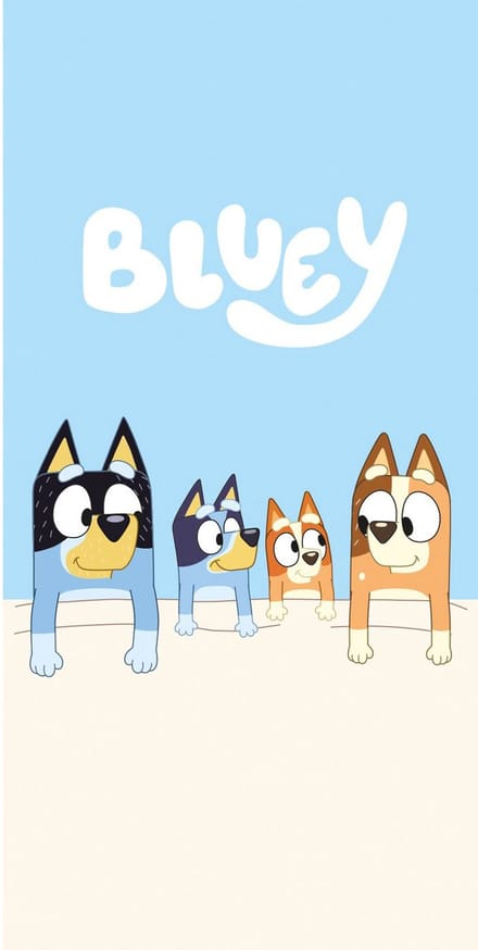 BLUEY KINDERHANDDOEKEN GROOT 70 x 140 cm BAD EN STRAND