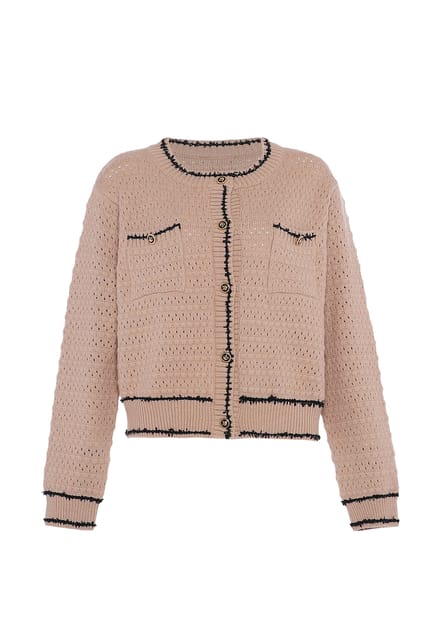 Faina Vest Dames beige/ zwart