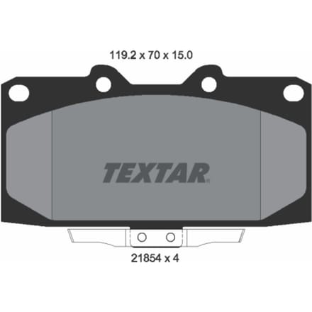 Remblokset TEXTAR 2185401, voor
