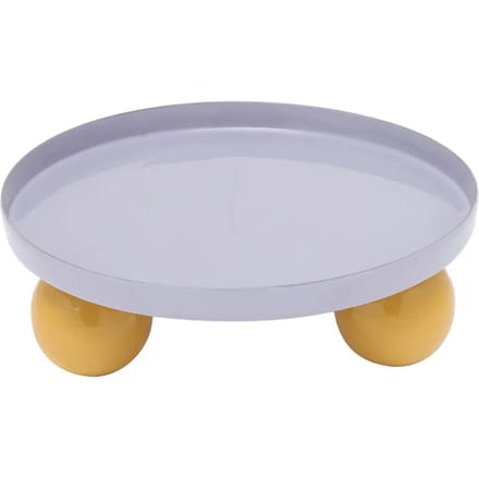 Present Time Dienblad Double Funky Round - Paars - 20x20x7cm - Modern