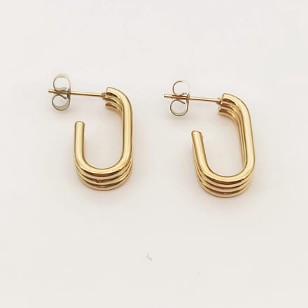 JewelGalerie- Oorbellen- Geometrisch - Goud