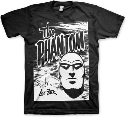The Phantom Heren Tshirt -S- Sketch Zwart