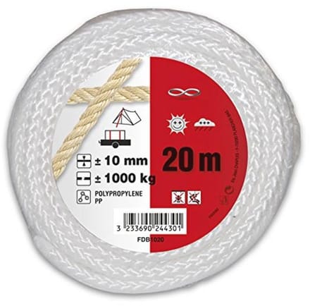 Gevlochten polypropyleen touw 10 mm, 20 m – Voor diverse toepassingen