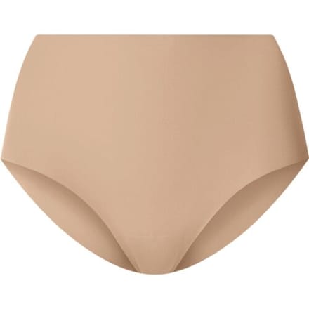 ESMARA Set van 2 dames lasercut onderbroeken met hoge taille - onzichtbaar & seamless (Lichtbruin, S (36/38))