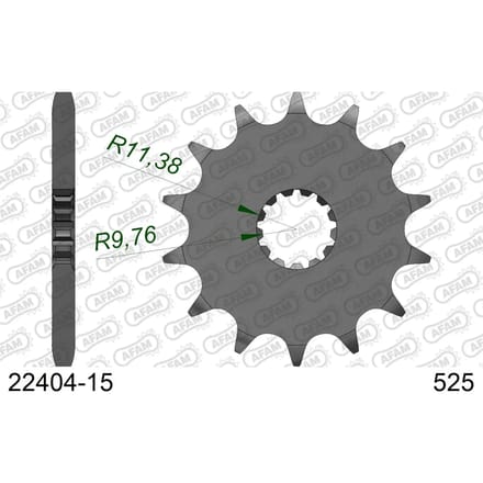 Tandwiel Afam 525 15 dents