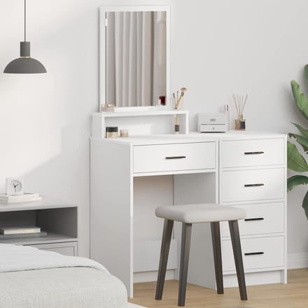 vidaXL - Kaptafel - Wit - 50 - x - 41 - x - 140 - cm - Bewerkt - hout