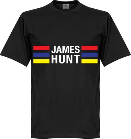 James Hunt Stripes T-Shirt - Zwart  - M
