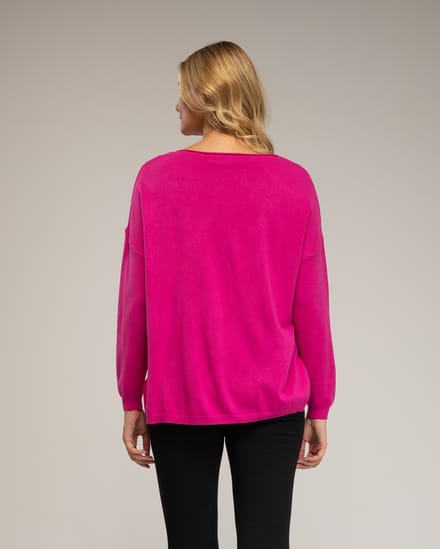 Losse fijngebreide trui