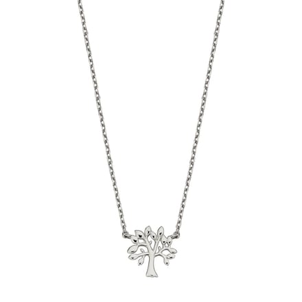 New Bling 9NBG-0441 - Ketting met levensboom - witgoud- 38+2,5+2,5 cm