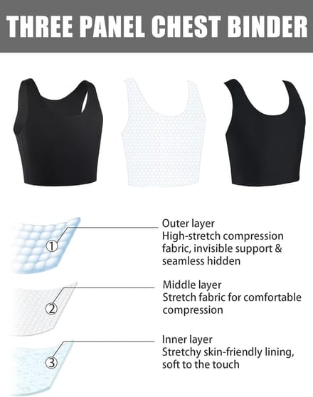 Naadloze Borstbinder FTM Ademend & Comfortabel Compressietop voor Transgender