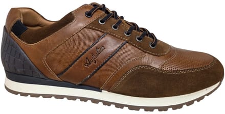Australian Niagara Leather DF6 Cognac Blu Heren Sneakers - Bruin - 48