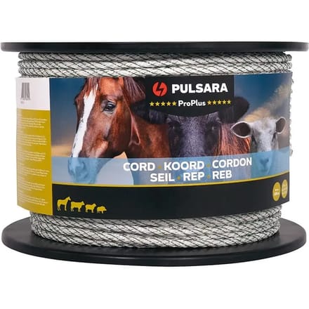 Pulsara Schrikkoord Pro Plus 6mm 200m wit – Sterk koord Voor Afrastering