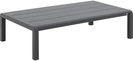 Goossens Tuintafels Yngvar - Aluminium - grijs - 140 x 35 x 84 cm