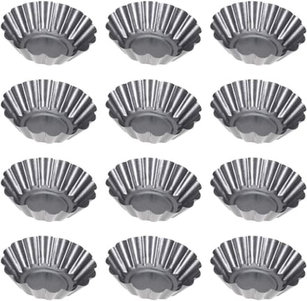 Bakvormen Bloem - Muffin Cupcake - Zelf Bakken - Non-stick ontwerp - 12 stuks - Zilver