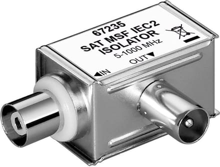 Goobay Mantelstroomfilter, galvanische scheiding, coax-stekker > coax-koppeling