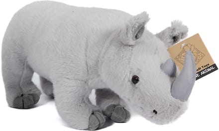 PIA Soft Toys - Pluche Knuffeldier Neushoorn - staand - 33 cm