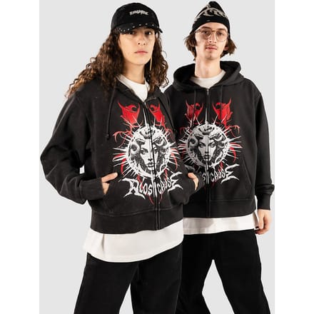 A Lost Cause Medusa Boxy Zip Hoodie zwart