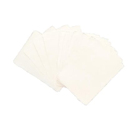 Set van 25 kaarten, Tree Free Gampi papier, 21x15cm, 140 grs, glad oppervlak, schepranden rondom