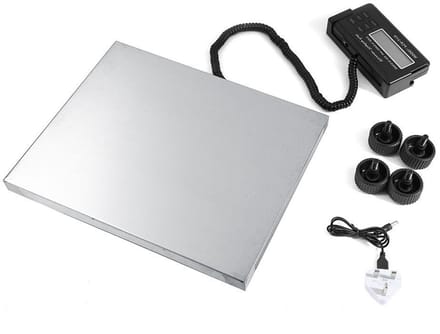 Zware Digitale Weegschaal voor Post en Verzending, Capaciteit tot 300kg, Verstelbare Handgreep, 30 x 38 x 4cm
