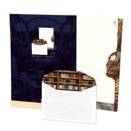Briefpapier met enveloppen: Die Klosterbibliothek, Maria Laach