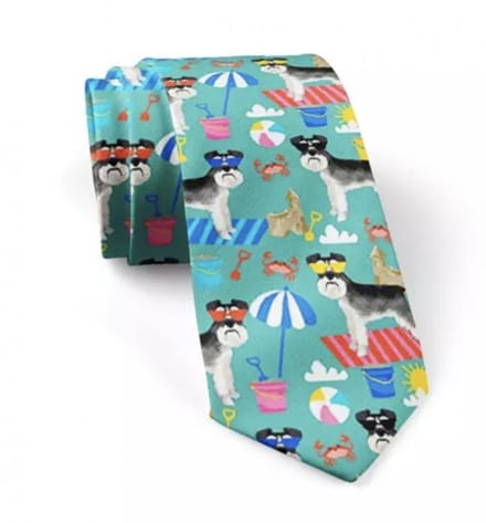 Stropdas-Beach Dog-Blauw - Charme Bijoux