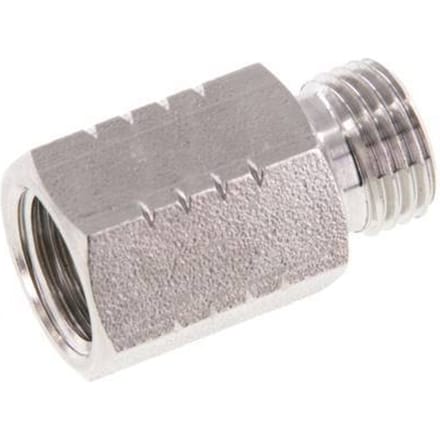 G 1/4'' x 1/4'' NPT M/F RVS Verloopring 40 Bar - Hydrauliek - FL2S-MF-ST-014GN