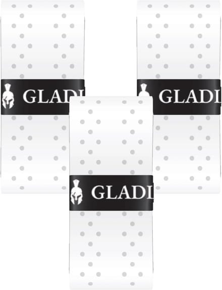 Gladiator geperforeerde Perfo Overgrips - wit - 10 stuks - tennis - padel - pickleball