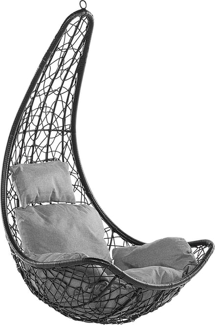 ATRI - Hangstoel - Zwart - PE rotan