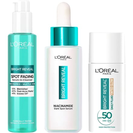 L'Oréal Paris Bright Reveal Dark Spot Defender Routine Bundle