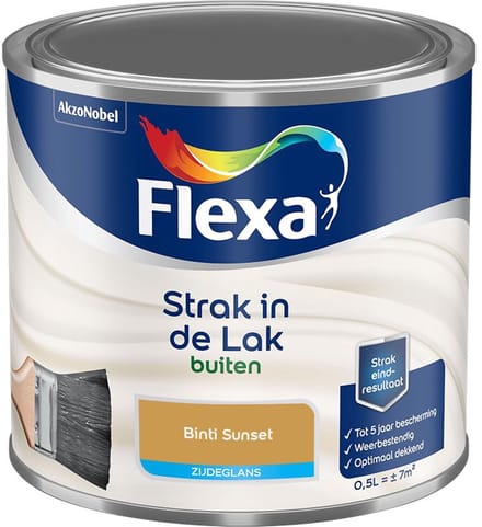 Flexa - Strak In De Lak Buitenlak Zijdeglans - Binti Sunset - Mengverf - 500 Ml