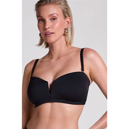 Hunkemöller Neopreen bandeau-bikinitop Zwart