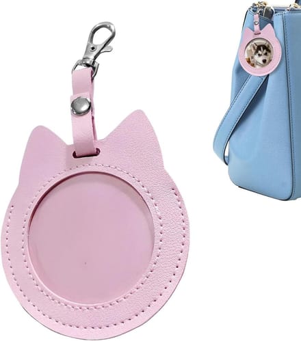 ID-kaarthouder Leer - Badgehouder Kat - Veilige Opslag - Schattig Kattenontwerp - Groot formaat - Bruin