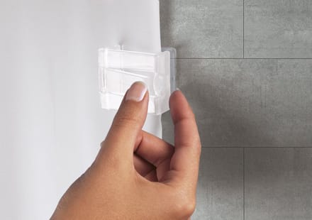 Kleine Wolke Douchegordijnklemmen Glashelder Set 2-delig