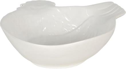 Clayre & Eef Soepkom 23x26x7 cm Wit Keramiek Haan