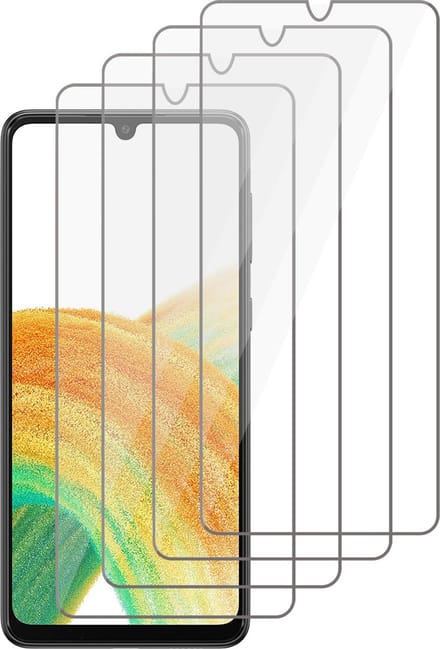 Screenprotector geschikt voor Samsung Galaxy A33 - Gehard Glas Beschermglas Tempered Glass Screen Protector - 4 Stuks