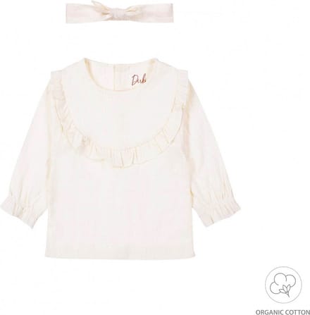 Dirkje Blouse Lange Mouw + Haarband Off White 56