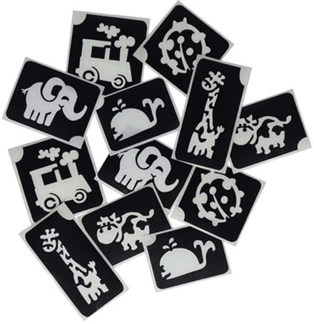 Superstar Glitter Tattoo Stencils Cute 12 stuks (98805)