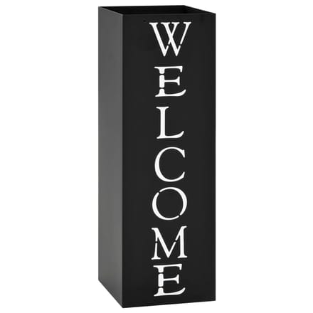 vidaXL - Parapluhouder - Welcome - staal - zwart