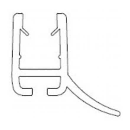HSK water deflector profile straight length 200 cm for hinged doors with magnetic mounting profile E85058-S
