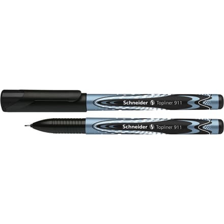 Schneider fineliner - Topliner 911 - navulbaar - schrijfbreedte 0,4mm - zwart - S-9111