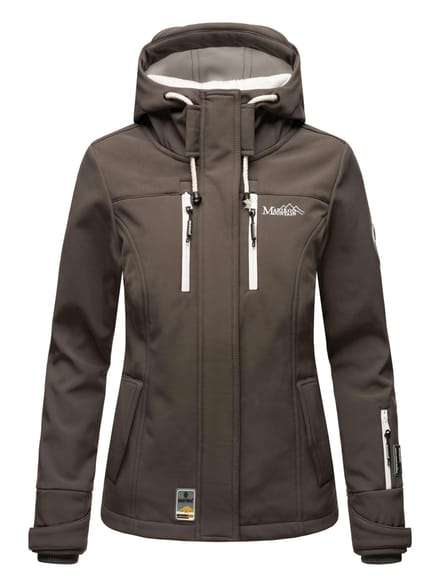 Marikoo dames softshelljas – Kleine Zicke, warm met capuchon & fleecevoering