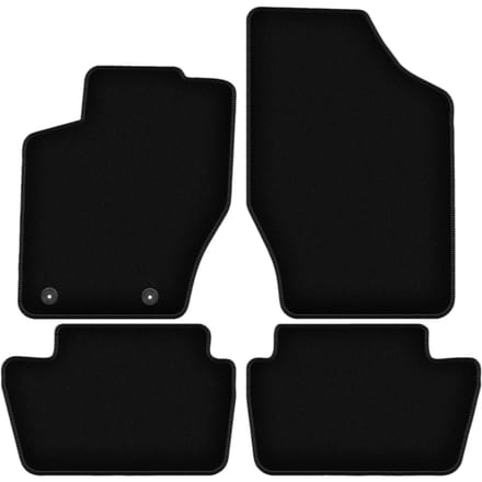 BASIC zwarte veloursmatten voor: Peugeot 307 hatchback, stationwagen, SW (2001-2009)