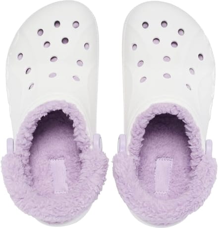 Crocs Baya Lined Fuzz Strap Clog White Lavender Maat 36/37 M4/W6