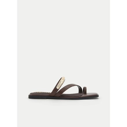 Montevita platte sandalen Jinetese bruin