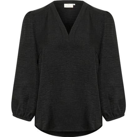 Blouse met lange mouwen Regular fit Black