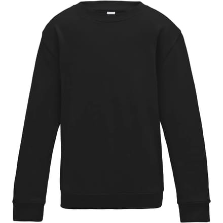 Just Hoods - AWDis Sweat Kinder - Jet Black maat 7/8 (M)