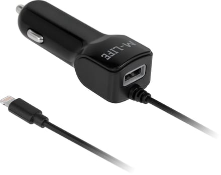 M-LIFE Serie - Autolader - Lightning + USB - 2100 mA - Compact