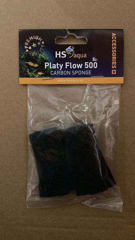 Hs Aqua Platy Flow 500 Koolspons Per 5 Stuks